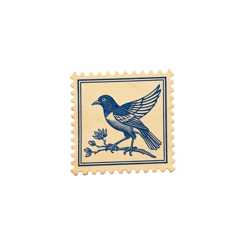 Timbre vintage scanné